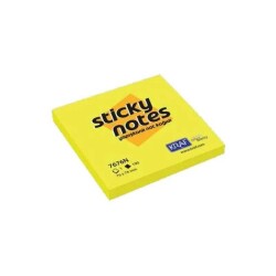 KRAF YAPIŞKANLI NOT KAĞIDI 76X76 NEON SARI 7676N-Y - KRAF