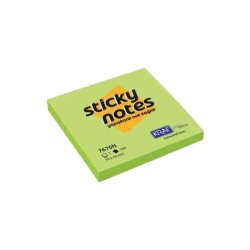 KRAF YAPIŞKANLI NOT KAĞIDI 76X76 NEON YEŞİL 7676N-GN - KRAF