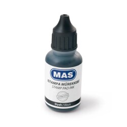 MAS 462 ISTAMPA MÜREKKEBİ 20ML SİYAH - MAS
