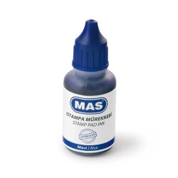 MAS 463 ISTAMPA MÜREKKEBİ 20ML MAVİ - MAS