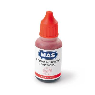 MAS 464 ISTAMPA MÜREKKEBİ 20ML KIRMIZI - 1