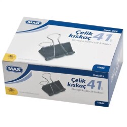 MAS 935 OMEGA ÇELİK KISKAÇ 41 MM -SİYAH- - MAS