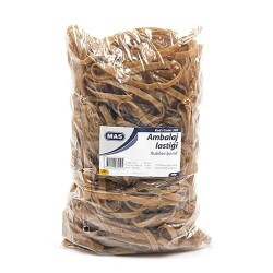 Masnet 395 Geniş Ambalaj Lastiği %100 Kauçuk 500 Gr Poşet -k- - MAS