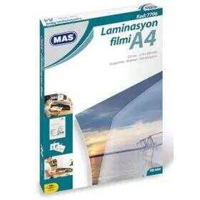 MASNET 7706 LAMİNASYON FİLMİ- 125 MİC A4 100 LÜ PK - 1