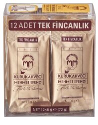 Mehmet Efendi Tek Kullanımlık Türk Kahvesi 6gr 12li - MEHMET EFENDİ