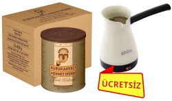 MEHMET EFENDİ TÜRK KAHVESİ TENEKE KUTU 250GR (24 ADET) + SİNBO SCM-2951 TÜRK KAHVESİ MAKİNESİ - 1