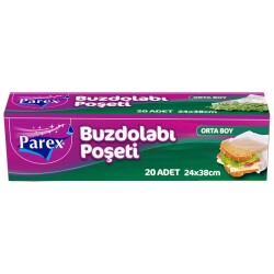 Parex Buzdolabı Poşeti Orta Boy 24*38cm 20'li - PAREX