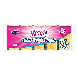 Parex Trend Klasik Eko Bulaşık Süngeri 5li - PAREX