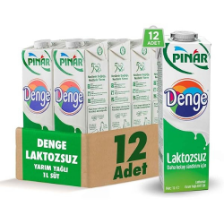 PINAR SÜT DENGE LAKTOZSUZ 1000ML (12) - PINAR