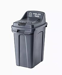 Planet Up295 Re-cycler Geri Dönüşüm- Kapalı Kapak 50 Antrasit 50 Lt - PLANET