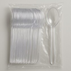 PLASTİK KAŞIK LÜKS ŞEFFAF 100LÜ (30) - 1