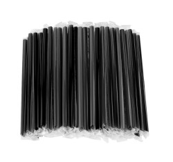 Plastik Pipet Siyah 100 Lü - 