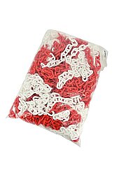 Plastik Zincir Kırmızı-beyaz Kalın 8mm(Ut3110) Kırmızı-beyaz - 