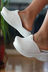 Prodexy Eko Unisex Terlik – Şık Ve Rahat Seçenek, Siyah Ve Beyaz Renklerle Stilinizi Tamamlayın Beyaz - 