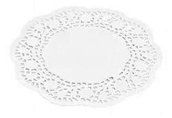 Beyaz Renk Dikdortgen Kağıt Dantel 26*37cm 100'lu - CANPA