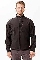 Salina Mont Erkek Su İtici Rüzgar Geçirmez Softshell Kışlık Outdoor Mont Siyah - 