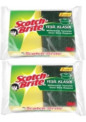 SCOTCH BRİTE SB74 4LÜ YEŞİL KLASİK DÜZ - SCOTCH BRİTE