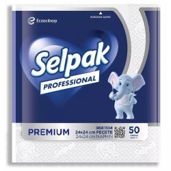 SELPAK 9681104 PROFESSİONAL MİNİ PEÇETE 24*24CM 50'Lİ (24) - SELPAK