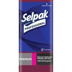 SELPAK PROFESSİONAL G.KATLAMA PEÇETE 40*40 BORDO 50'Lİ (20) - SELPAK