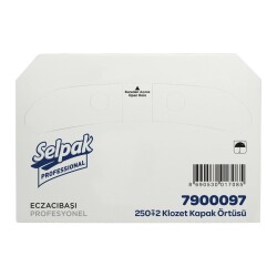 SELPAK 7900097 PROFESSİONAL KLOZET KAPAK ÖRTÜSÜ 250Lİ (10) - SELPAK