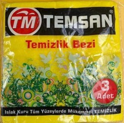 Temsan Sarı Temizlik Bezi 3lü - TEMSAN