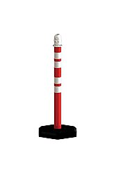 Ut6003 Dubalı Uyarı Dikmesi 60x1200 Mm, Mıcır Tabanlı, Reflektif, Trafik Güvenlik Bariyeri - 