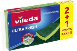VİLEDA SÜNGER ULTRA FRESH 2+1 DÜZ - VİLEDA