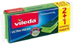 VİLEDA SÜNGER ULTRA FRESH 2+1 OLUKLU - 1